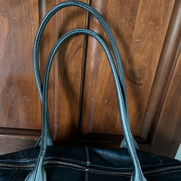 Bordelaise by HOBO shoulder bag Platinum handles/black genuine leather Hobo bag - Picture 8 of 15